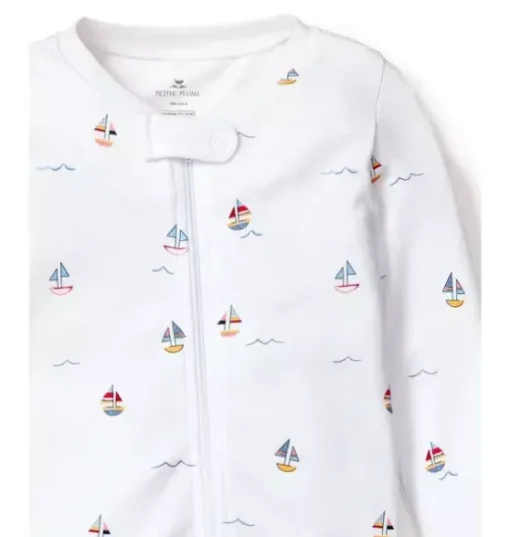 Baby's Pima Romper in Bateau