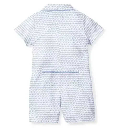 Baby's Twill Summer Romper in La Mer