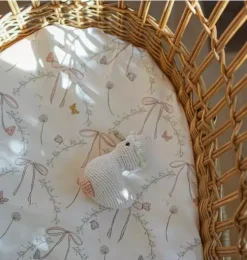 Bows & Butterfly Kisses Crib Sheet - Pink