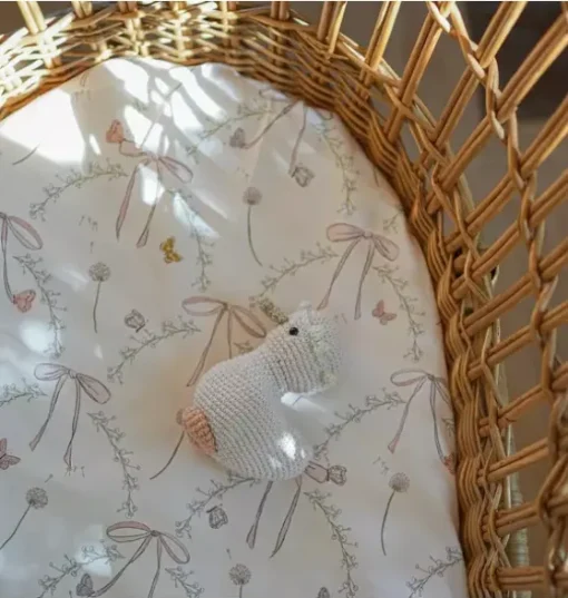 Bows & Butterfly Kisses Crib Sheet - Pink