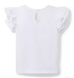 Butterfly Ruffle Sleeve Tee
