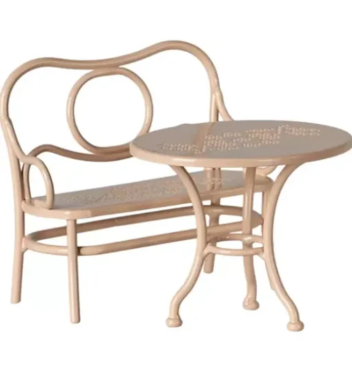 Café set, Mouse, Big - Pale pink