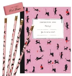 Cat Club Composition Book Gift Set