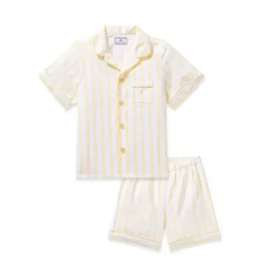 Children's Twill Short Set in Sunny Stripe