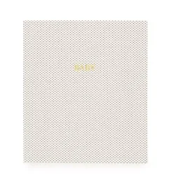 Cream and Black Pindot Baby Book