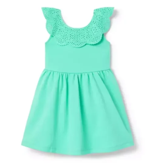 Crochet Collar Ponte Dress
