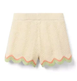 Crochet Scallop Hem Short
