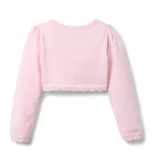 Crochet Trim Cropped Cardigan