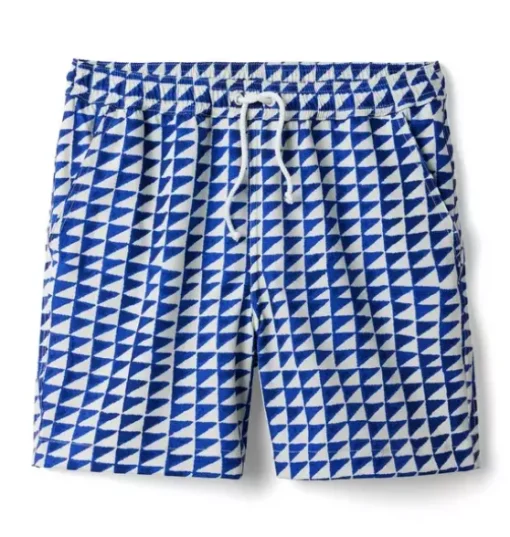 Dawne Florine Men's Tile Print Swim Trunk