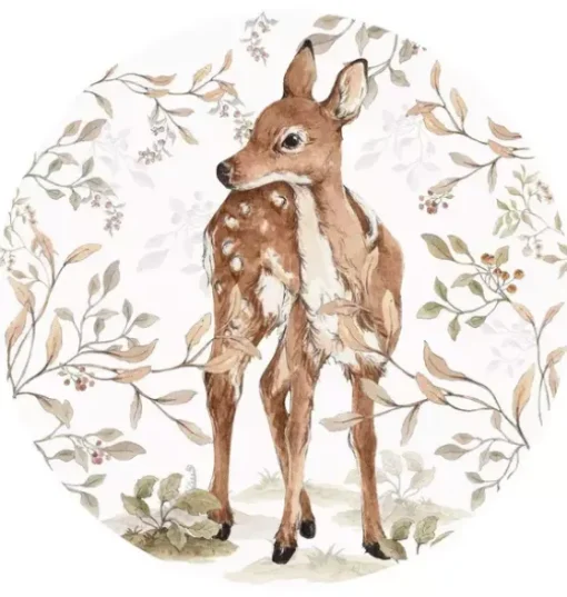 Deer in a Circle Wall Decal Set