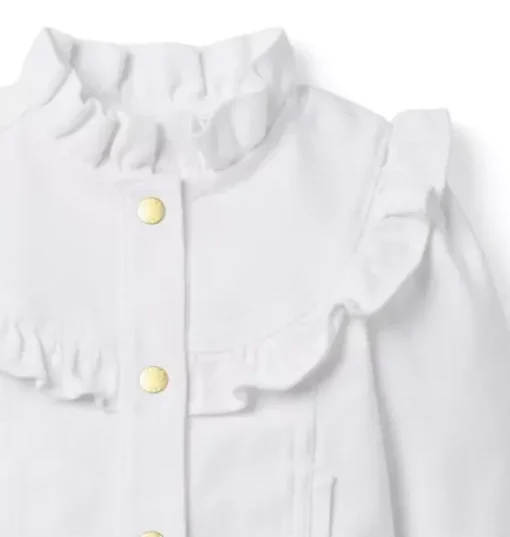 Denim Ruffle Jacket