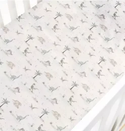 Dino Dreams Crib Sheet - Sage