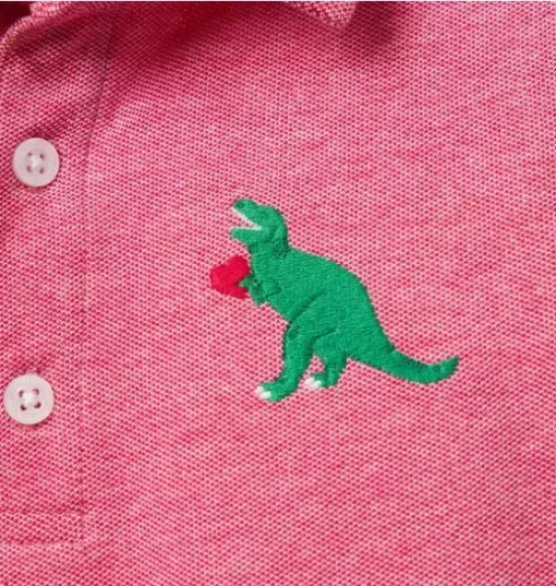 Dinosaur Heart Pique Polo