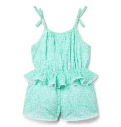 Ditsy Floral Peplum Romper