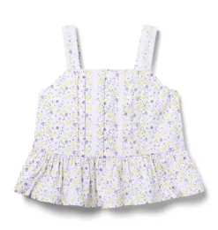Ditsy Floral Pintuck Top