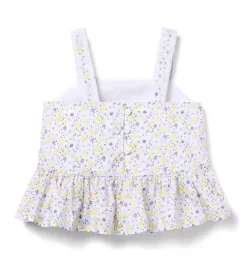Ditsy Floral Pintuck Top