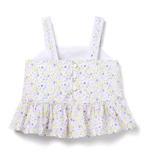 Ditsy Floral Pintuck Top