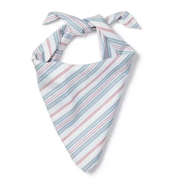 Dog Bandana in Vintage French Stripes