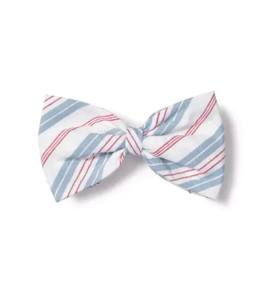 Dog Bow Tie in Vintage French Stripes