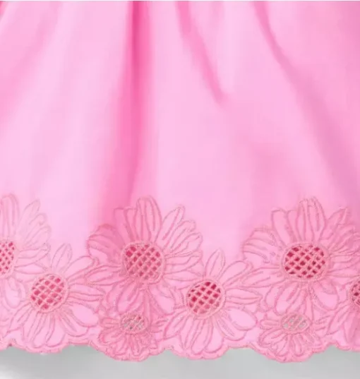 Embroidered Floral Hem Top