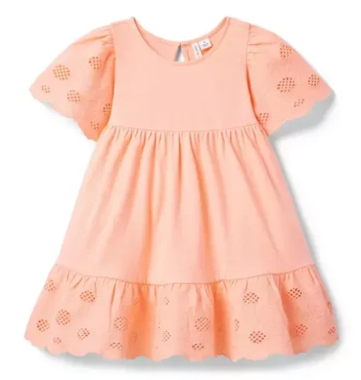 Embroidered Floral Tiered Dress