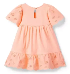 Embroidered Floral Tiered Dress