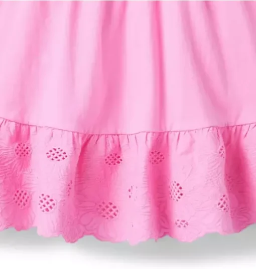 Embroidered Floral Tiered Dress