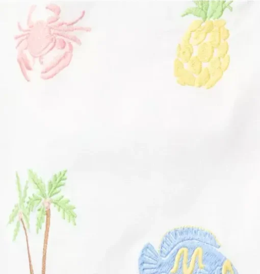 Embroidered Tropical Icon Dress