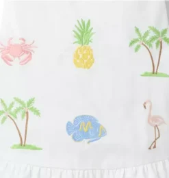 Embroidered Tropical Icon Dress