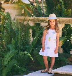 Embroidered Tropical Icon Dress