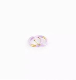 Enamel Hoop Earrings
