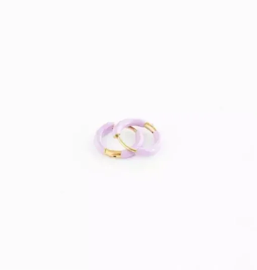 Enamel Hoop Earrings