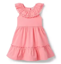 Eyelet Ruffle Dress