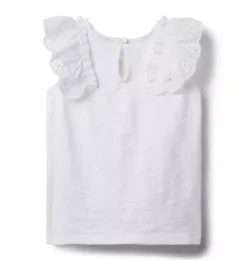 Eyelet Ruffle Top