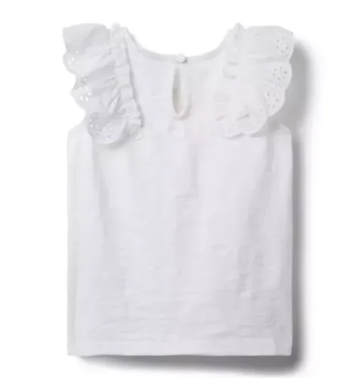 Eyelet Ruffle Top