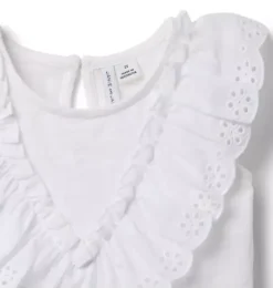 Eyelet Ruffle Top