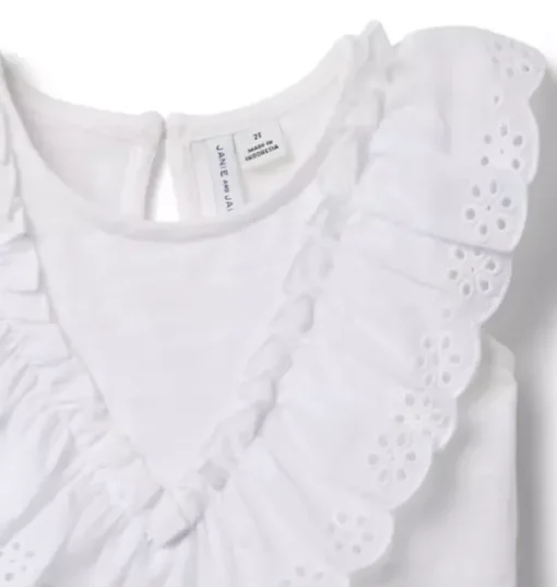 Eyelet Ruffle Top