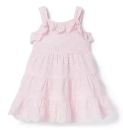 Eyelet Tiered Party Dress