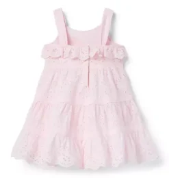 Eyelet Tiered Party Dress