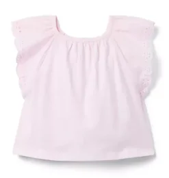 Eyelet Trim Top