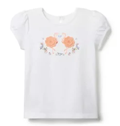 Flamingo Puff Sleeve Tee