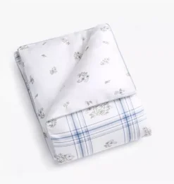Fleur + Stripe Toddler Duvet Set - Ivory