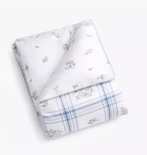 Fleur + Stripe Toddler Duvet Set - Ivory
