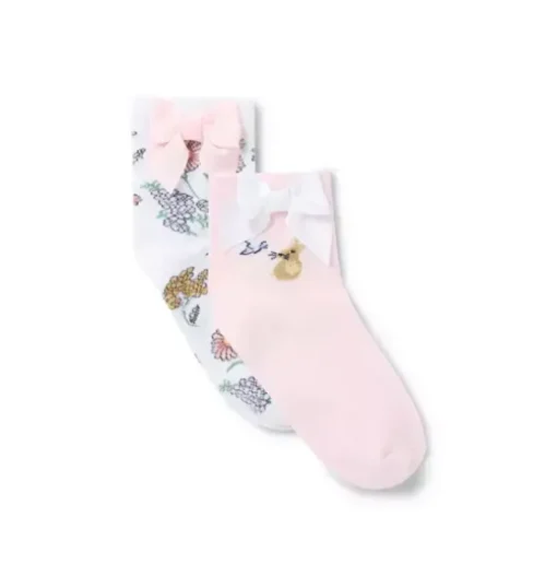 Floral And Bunny Sock 2-Pack