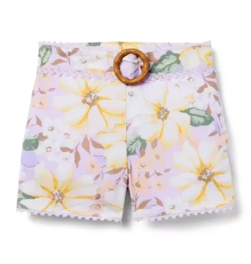 Floral Belt Short