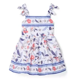 Floral Bow Strap Dress