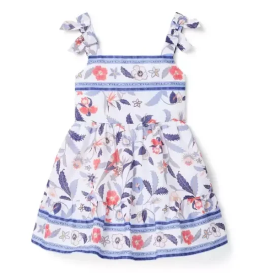 Floral Bow Strap Dress
