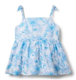 Floral Bow Strap Top