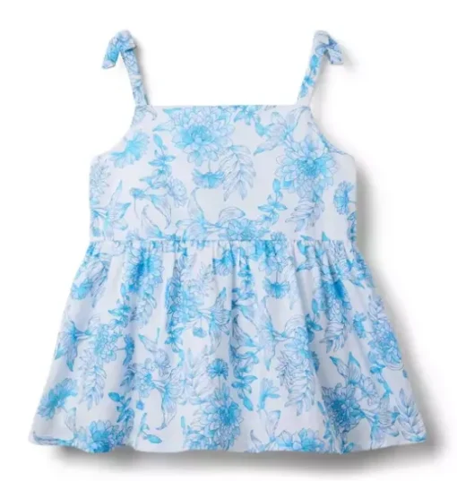 Floral Bow Strap Top