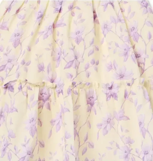 Floral Halter Ruffle Dress